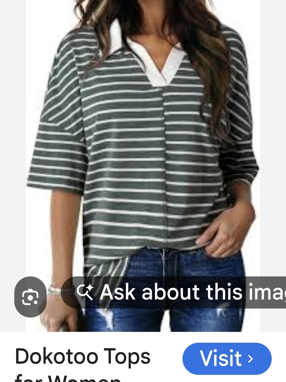 NWT Dokotoo Oversized Striped Polo Knit Top XL